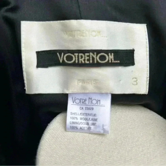 Black Pea Coat 100% Wool Faux Fur ⭐️Host Pick⭐️ - Picture 10 of 11